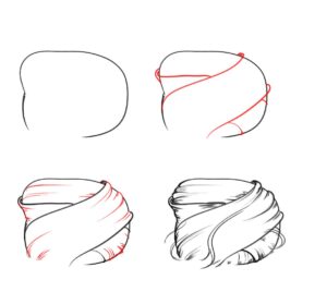 how to draw a bun
