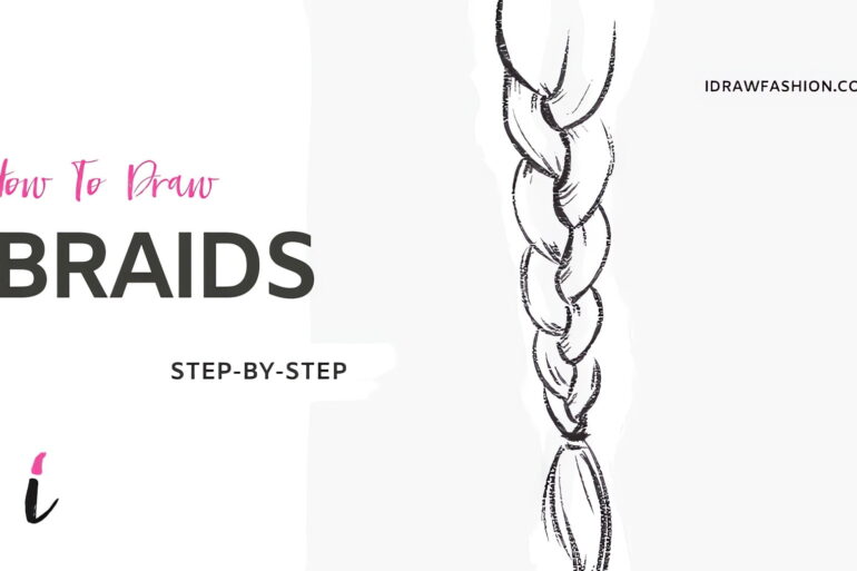 How To Draw Braids step by step tutorial cover &ndash; braid &ndash; How to draw a braid