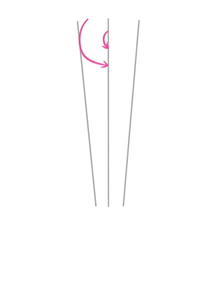 How to draw braid Step 2