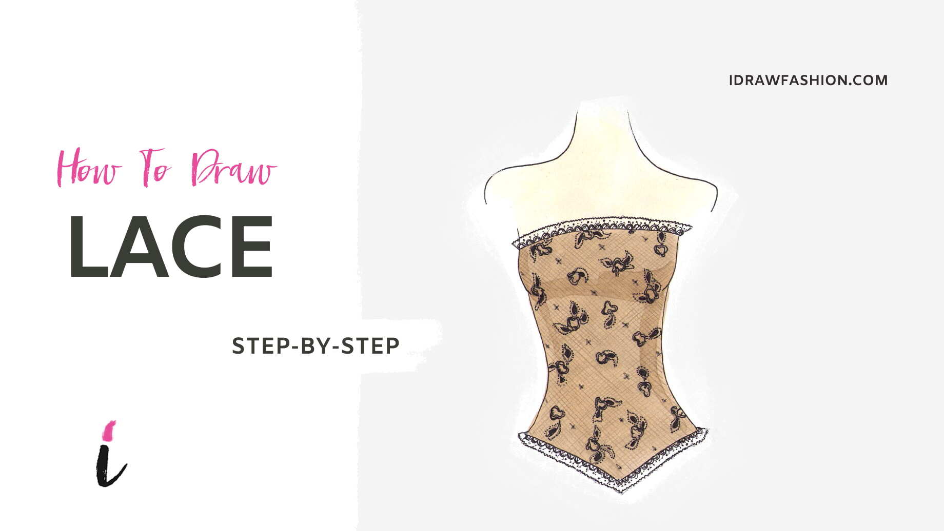 How to draw lace on a dress hotsell