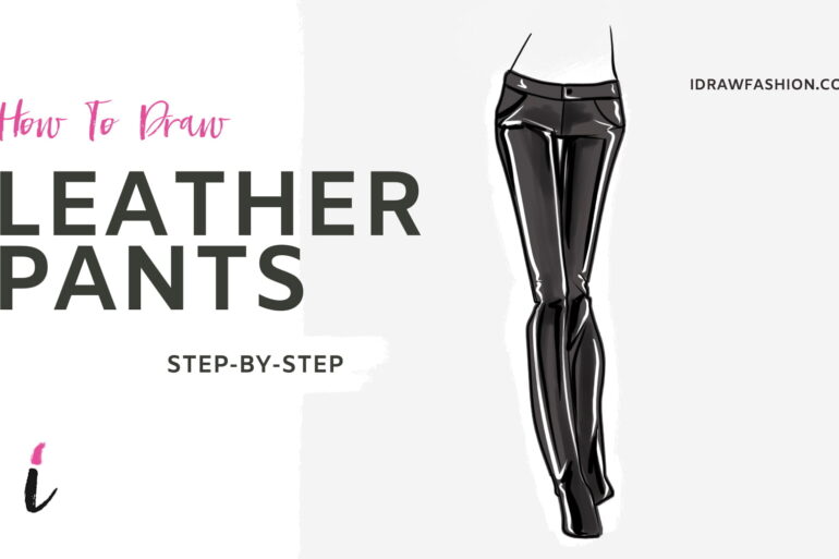 How To Draw Leather Pants step by step tutorial cover – textile – How to draw leather pants