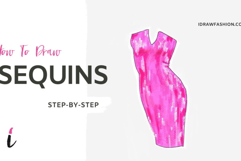 How To Draw Sequins step by step tutorial cover &ndash; fabric &ndash; How to draw sequins