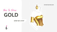 How to draw gold metal step-by step tutorial