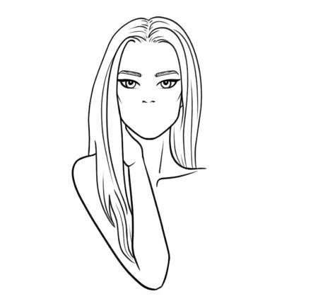 How to draw open lips tutorial - step 1