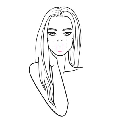 How to draw open lips tutorial - step 3