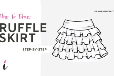 How To Draw Ruffle Skirt step by step tutorial cover &ndash; folds &ndash; How to draw a ruffle skirt