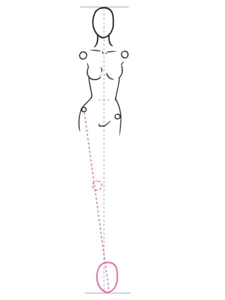 How to draw a walking pose step 7