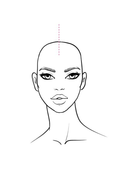 How to draw curly hair - step 1