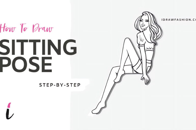 How To Draw Sitting Pose step by step tutorial cover – Body – How to draw a sitting pose