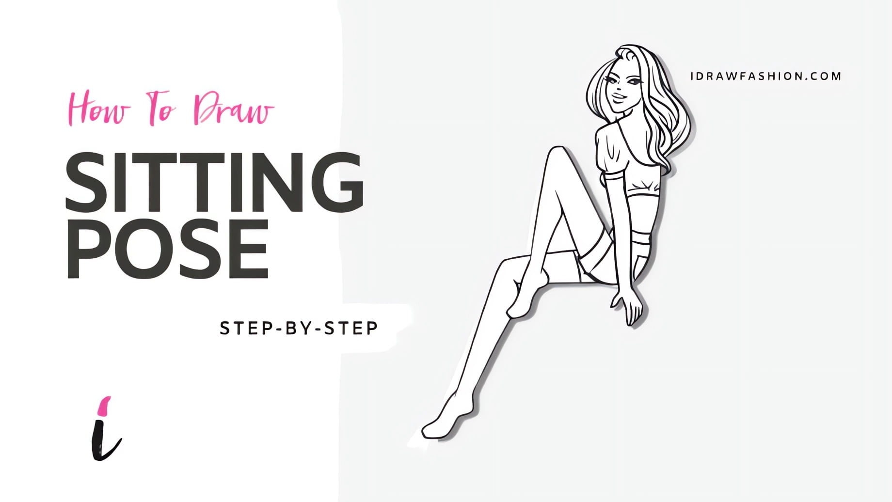 How To Draw Sitting Pose step by step tutorial cover &ndash; Body &ndash; How to draw a sitting pose