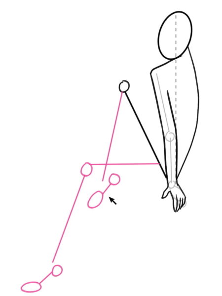 How to draw a Sitting Pose step 6