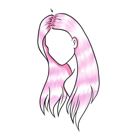 How to Draw Shiny Hair Tutorial - step 4