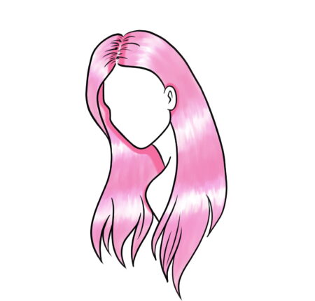 How to Draw Shiny Hair Tutorial - step 5