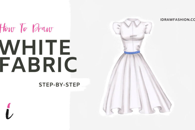 How To Draw White Fabric step by step tutorial cover – Textiles – How to draw white fabric