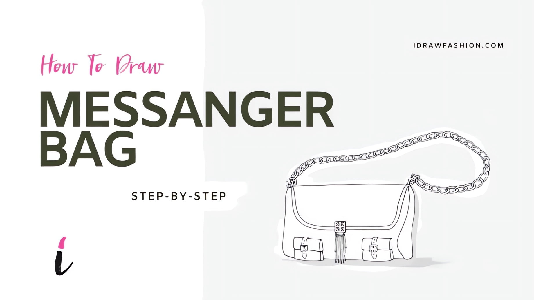 How To Draw Messanger Bag step by step tutorial cover &ndash; chain &ndash; How to draw a bag
