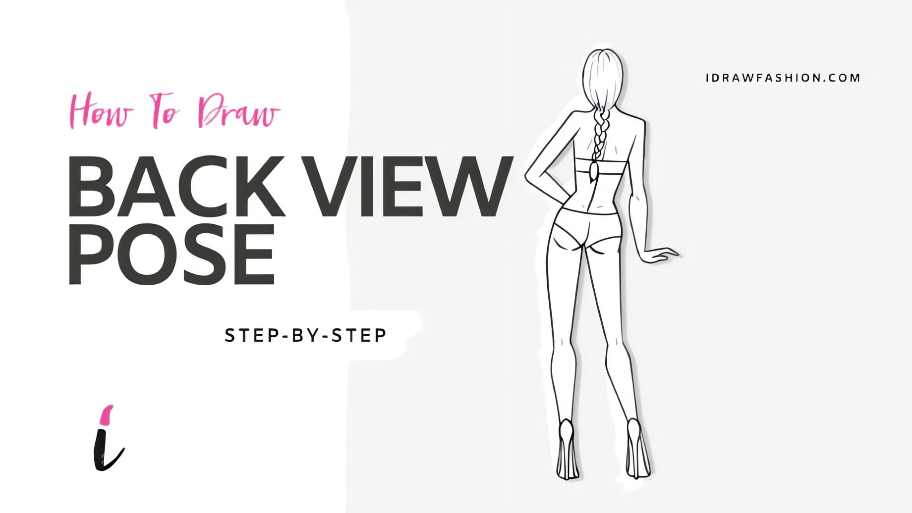 How To Draw Back View Pose step by step tutorial cover &ndash; Body &ndash; Draw back view poses