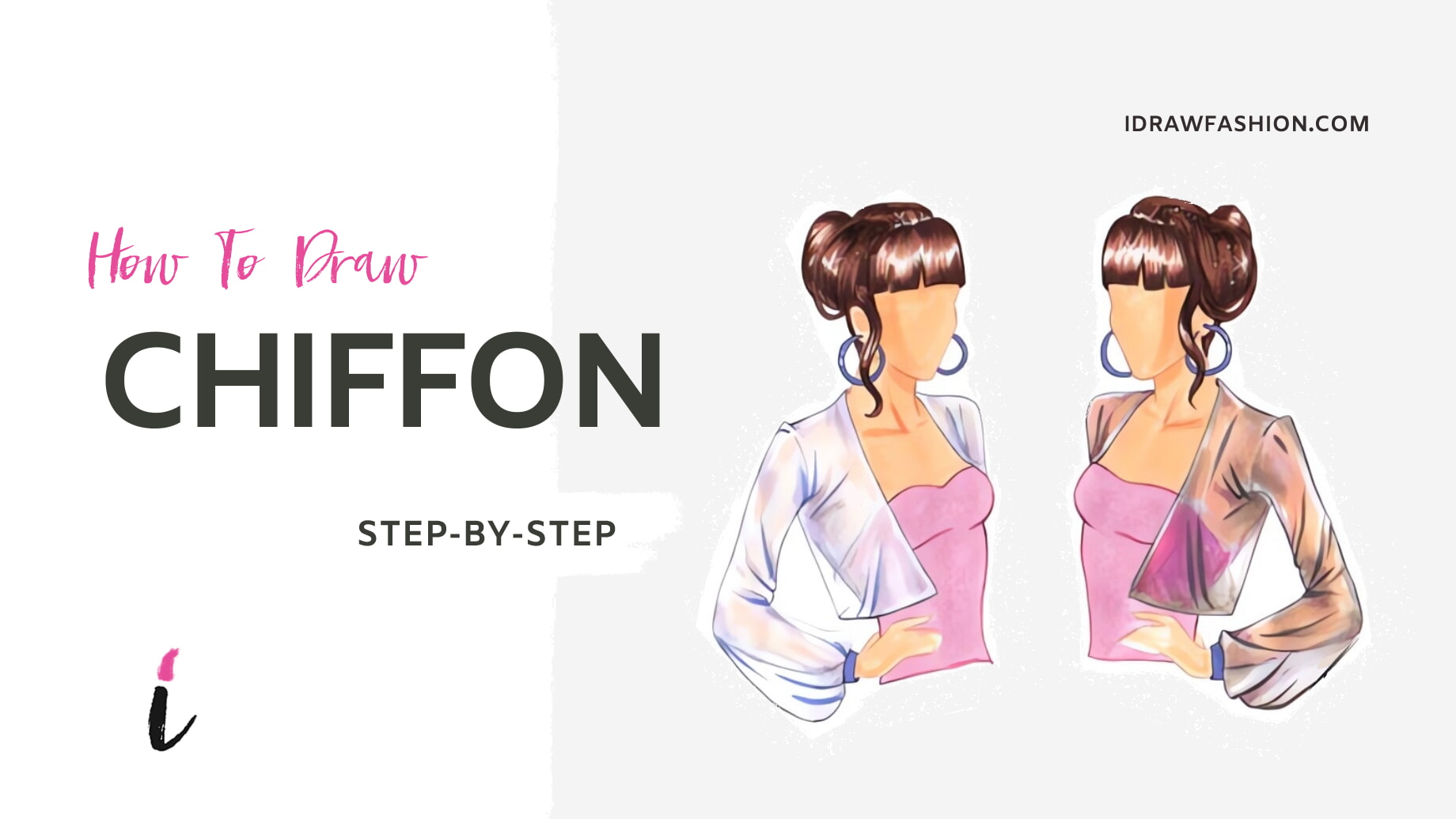 How To Draw Chiffon step by step tutorial cover &ndash; Textiles &ndash; How to draw chiffon
