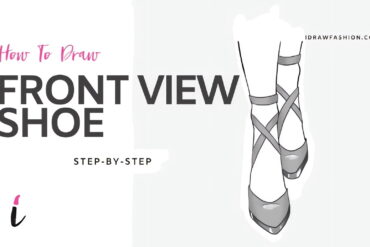 How To Draw Front View Shoes step by step tutorial cover &ndash; accessories &ndash; How to draw front view shoes