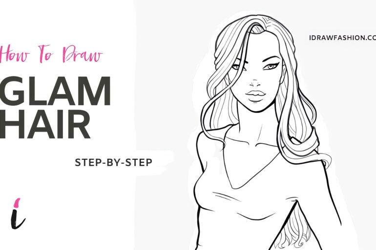 How To Draw Glamorous Curls step by step tutorial cover – Hair – How to draw glamorous curls