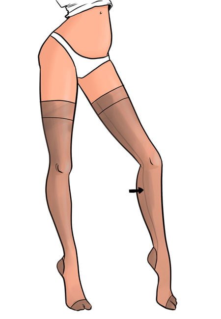 How to draw stockings step by step tutorial for fashion sketches