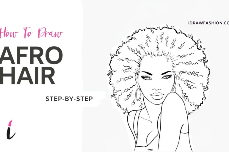 How To Draw Afro Hair step by step tutorial cover &ndash; Head &ndash; How to draw afro hair