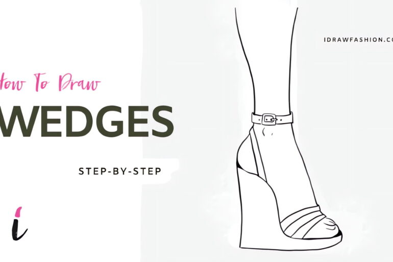 How To Draw Wedges step by step tutorial cover – Accessories – How to draw wedges