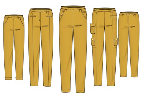 flats- detail variations of pants