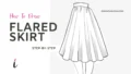 How To Draw flared skirt step by step tutorial cover &ndash; draw a skirt, draw clothes, flare skirt, full skirt &ndash; How to draw a flared skirt