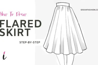 How To Draw flared skirt step by step tutorial cover &ndash; CLOTHES &ndash; How to draw a flared skirt