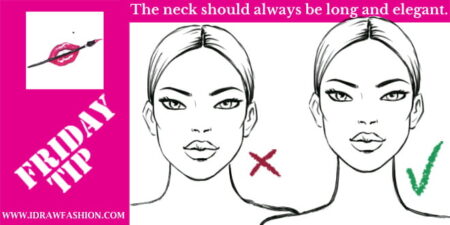 fashion sketches are known for long necks