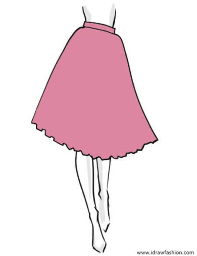 Tutu ballerina skirt drawing