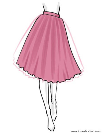 How to draw a tutu skirt step by step 