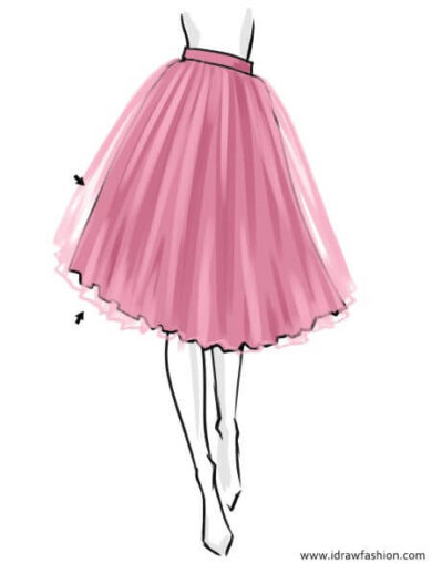 How to draw a tutu skirt layers