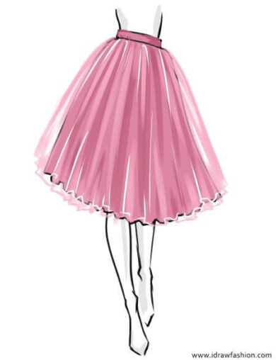 How to draw a tutu skirt highlights