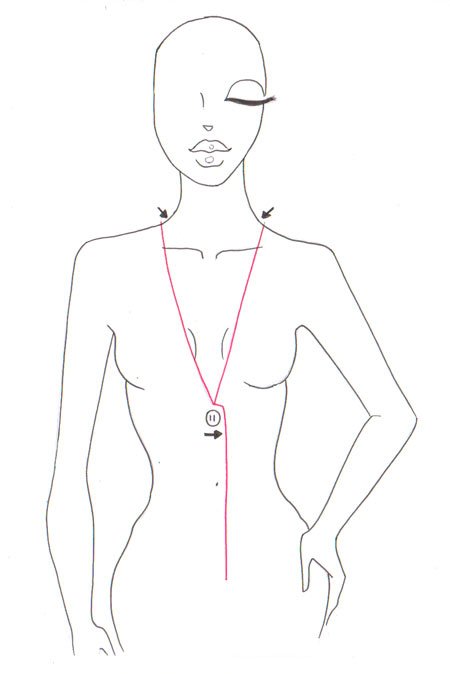 Draw a jacket - neckline