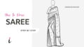 How To Draw Saree step by step tutorial cover – draw a dress, draw clothes, Indian dress, pattern, saree, sari – How to draw a saree