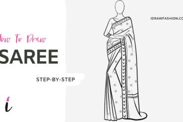 How To Draw Saree step by step tutorial cover &ndash; CLOTHES &ndash; How to draw a saree