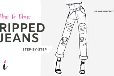 How To Draw Ripped Jeans step by step tutorial cover &ndash; jeans &ndash; How to draw Ripped Jeans