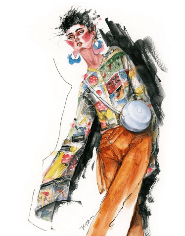 water color fashion illustration11PNG – fashion, fashion illustrations – Top 10 watercolor fashion illustrations