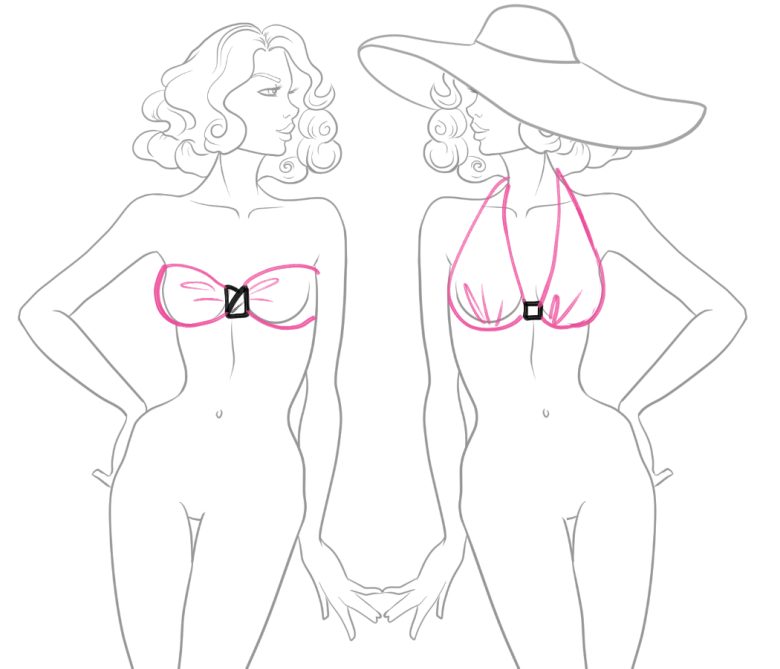 how to draw one piece swimsuit step 2 &ndash; draw clothes, swimsuits &ndash; How to draw swimsuits