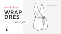 How To Draw Wrap Dress step by step tutorial cover &ndash; draw clothing, dress, wrap dress &ndash; How to draw a wrap dress