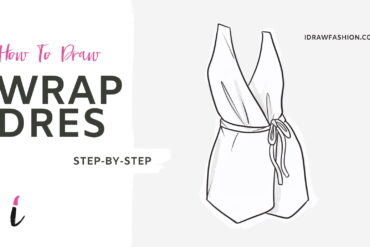 How To Draw Wrap Dress step by step tutorial cover &ndash; CLOTHES &ndash; How to draw a wrap dress