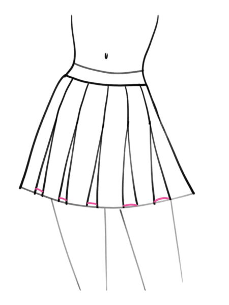 Plaid skirt drawing hotsell