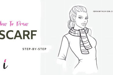How to draw scarf step by step easy beginner tutorial