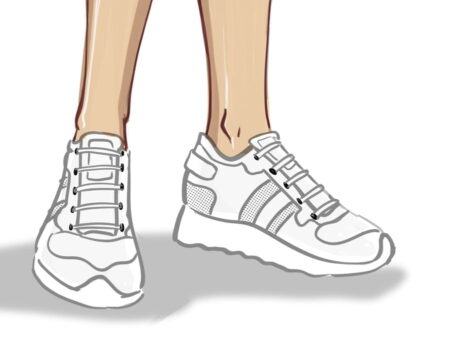 How To Draw Trainers step by step final &ndash; accessories, shoes, trainers &ndash; How To Draw Trainers