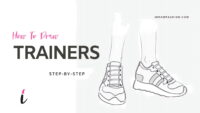 How To Draw Trainers step by step tutorial cover &ndash; accessories, shoes, trainers &ndash; How To Draw Trainers in 13 Easy Steps