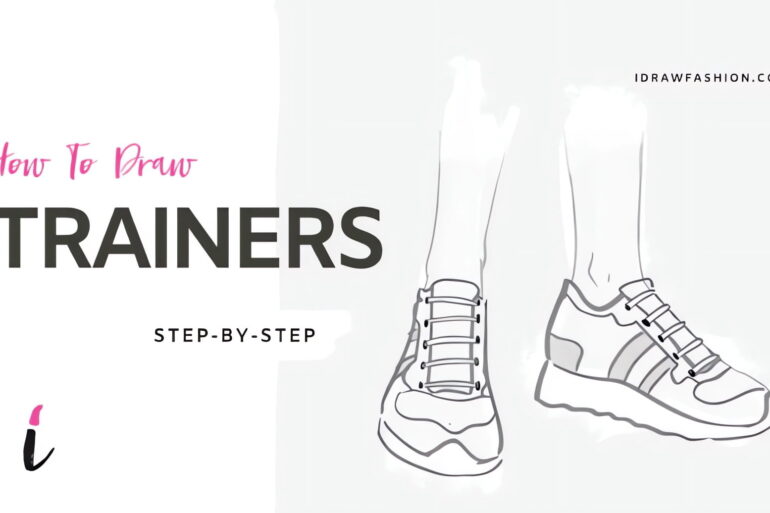 How To Draw Trainers step by step tutorial cover – accessories, shoes, trainers – How To Draw Trainers in 13 Easy Steps
