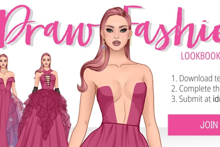 W5 fashion drawign challenge 2024 lookbook cover &ndash; Week 5 /52 - Transparency