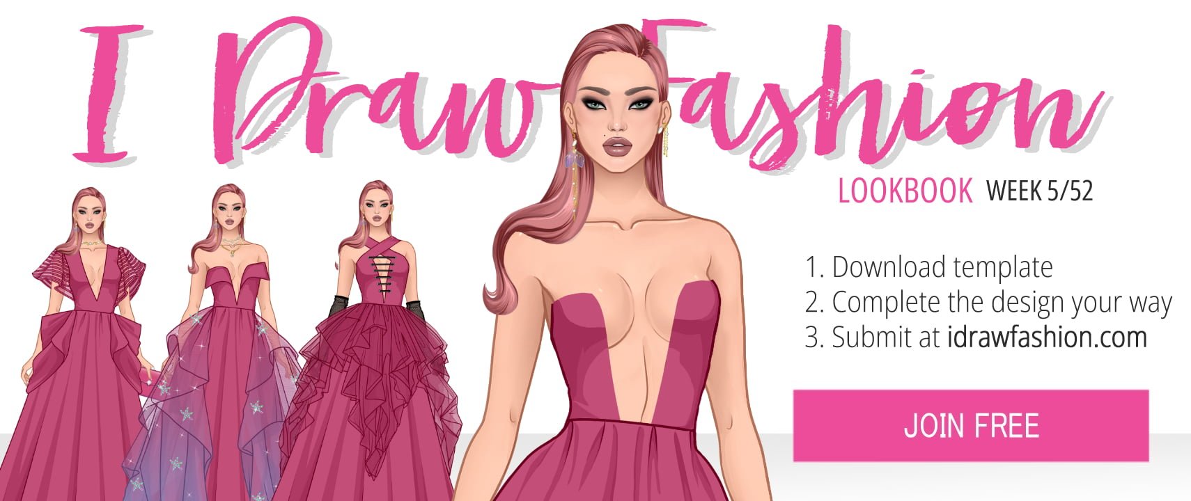 W5 fashion drawign challenge 2024 lookbook cover – Week 5 /52 - Transparency