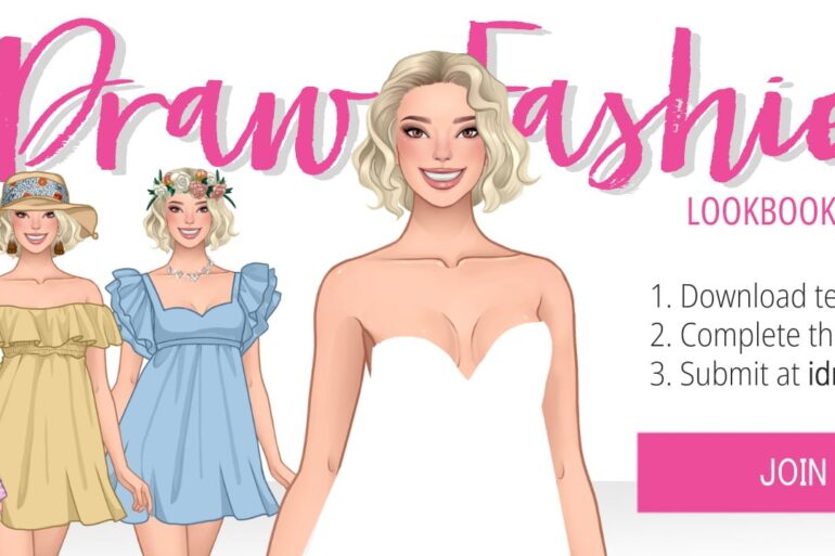 W9 fashion drawing challenge 2024 lookbook cover &ndash; babydoll, challenge, contest, cute, fashion illustration, lookbook &ndash; Week 9 /52 -Babydoll